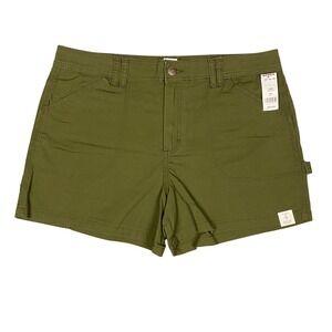Lee‎ Womens Carpenter 4" Shorts Olive Green Workwear Utility Womens Size 16M NEW